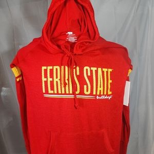 Ferris State Spell Out Sweater Hoodie Bulldogs Size Small New